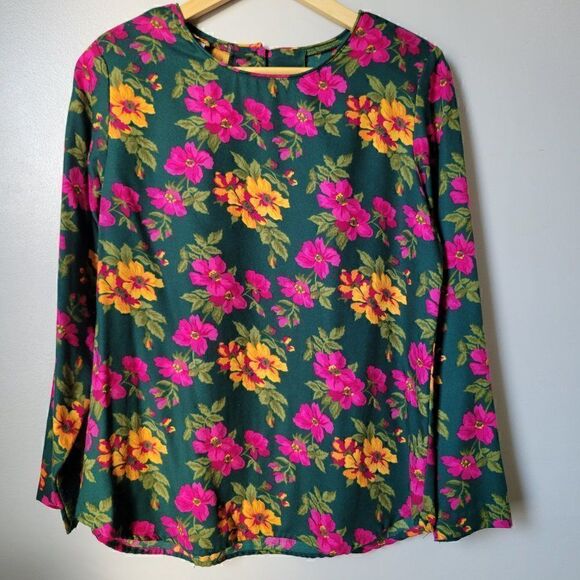 EUC VINTAGE LAURISSA FLORAL LONGSLEEVES TOP SIZE SMALL - Picture 2 of 14